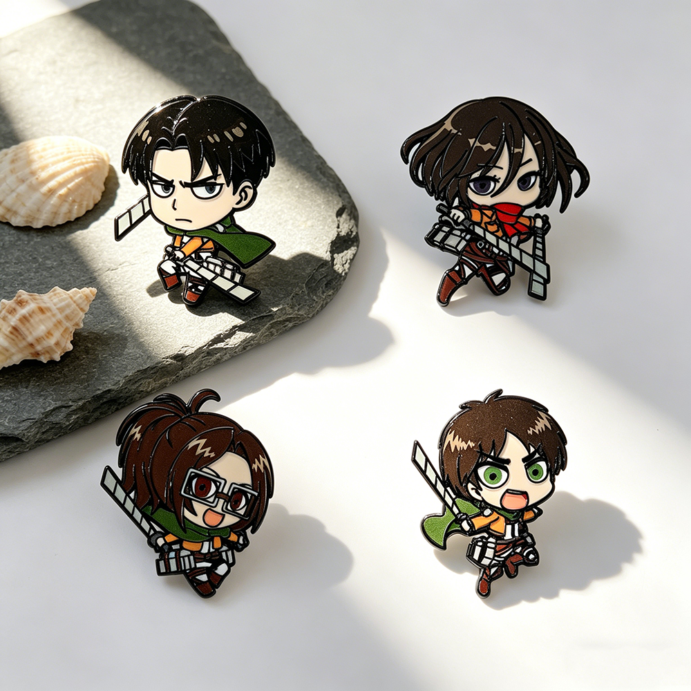 Levi Jewelry & Watches Inc - 4pcs Survey Corps Enamel Pin Set