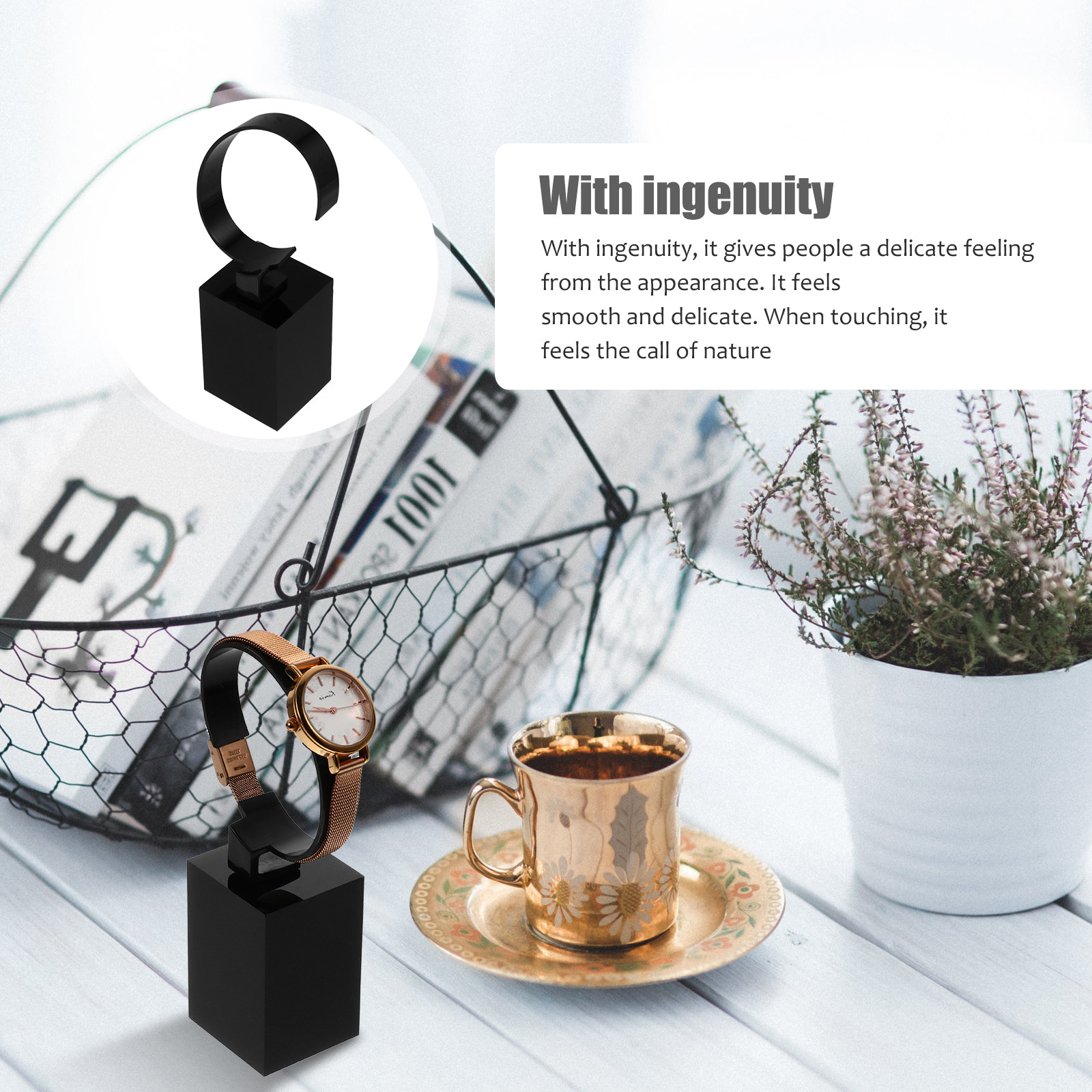 Jewelry And Watches Inc - 1Pcs Acrylic Watch Display Rack C-Shaped