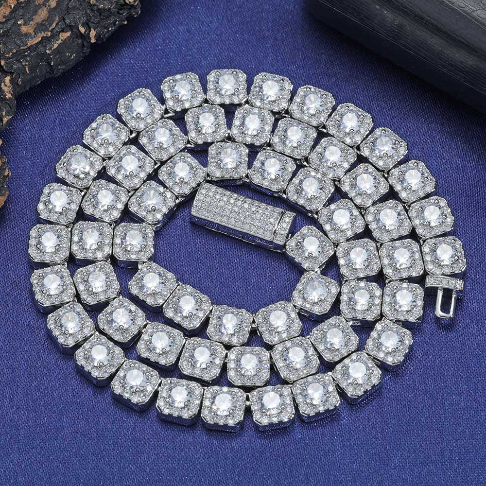 Tennis Bracelet Cubic - 7MM 5A Zircon Cluster Tennis Chain