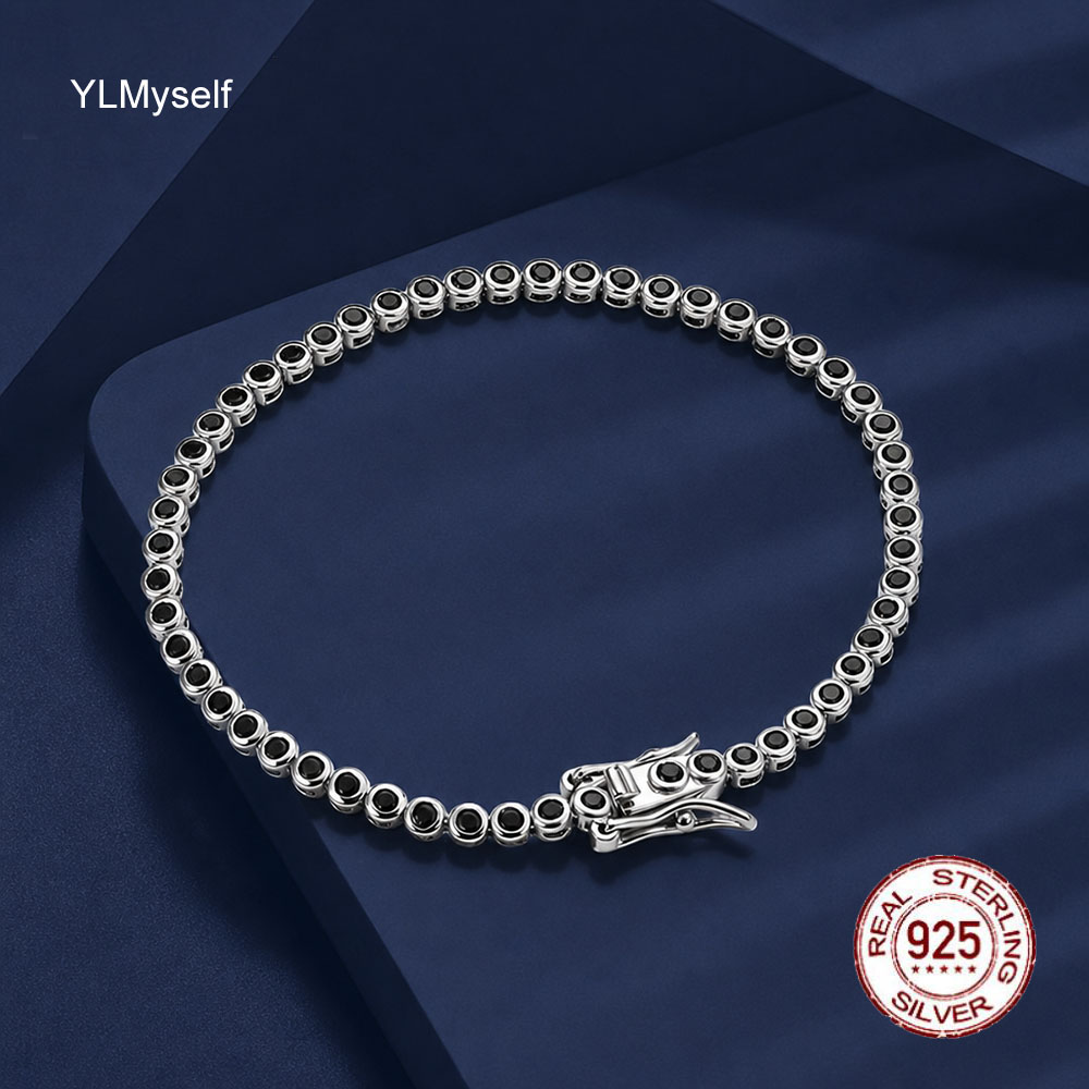 Tennis Bracelet Cubic - 2mm Black Cubic Zirconia Tennis Bracelet