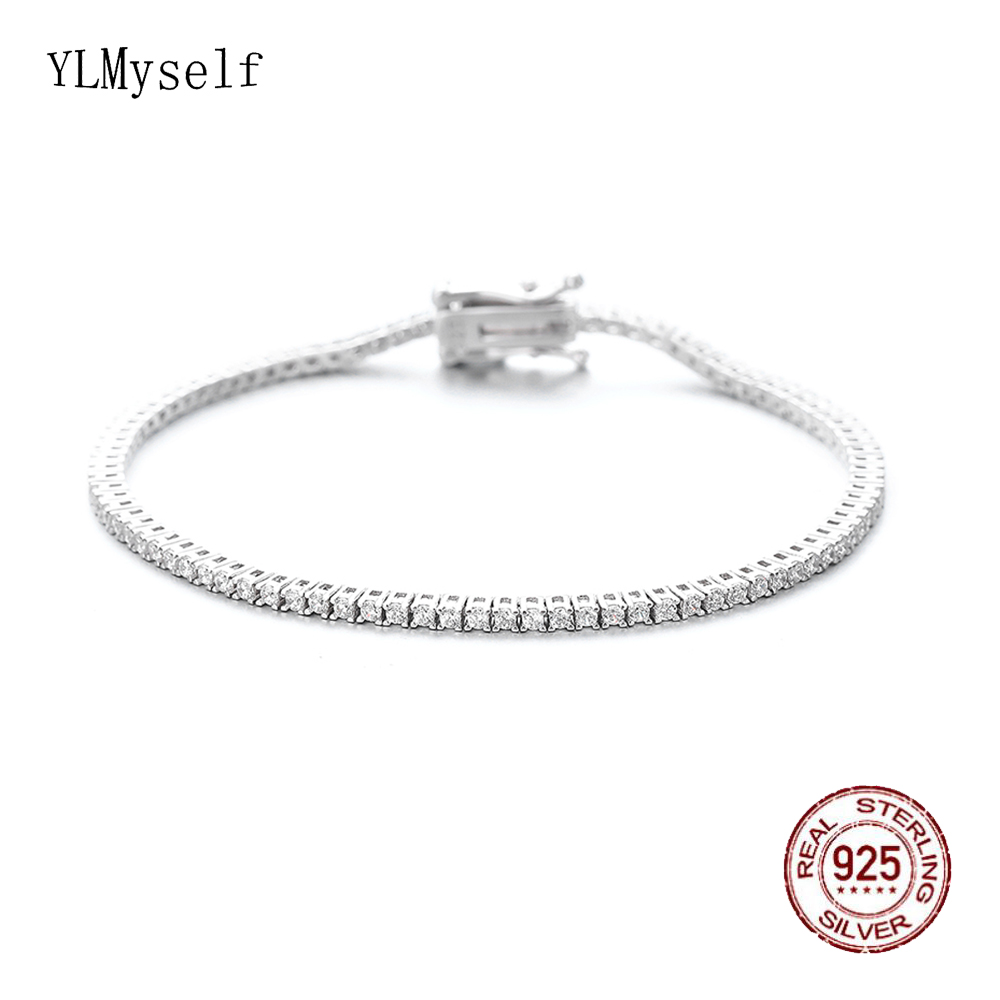 YLMyself 925 Sterling Silver T - Tennis Bracelet Cubic 리뷰 및 가격