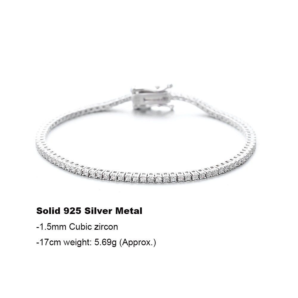 YLMyself 925 Sterling Silver T - Tennis Bracelet Cubic 리뷰 및 가격