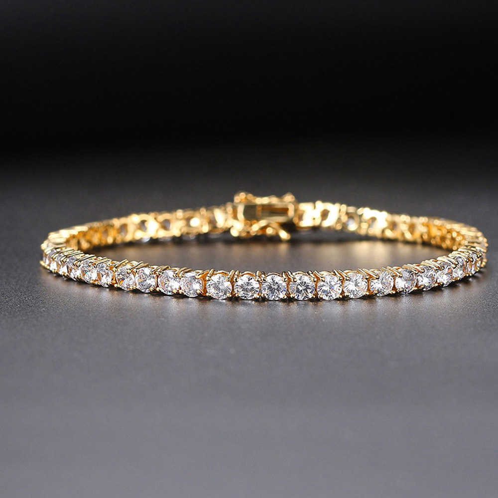 Solid Silver Fine Jewelry Chai - Tennis Bracelet Cubic 리뷰 및 가격