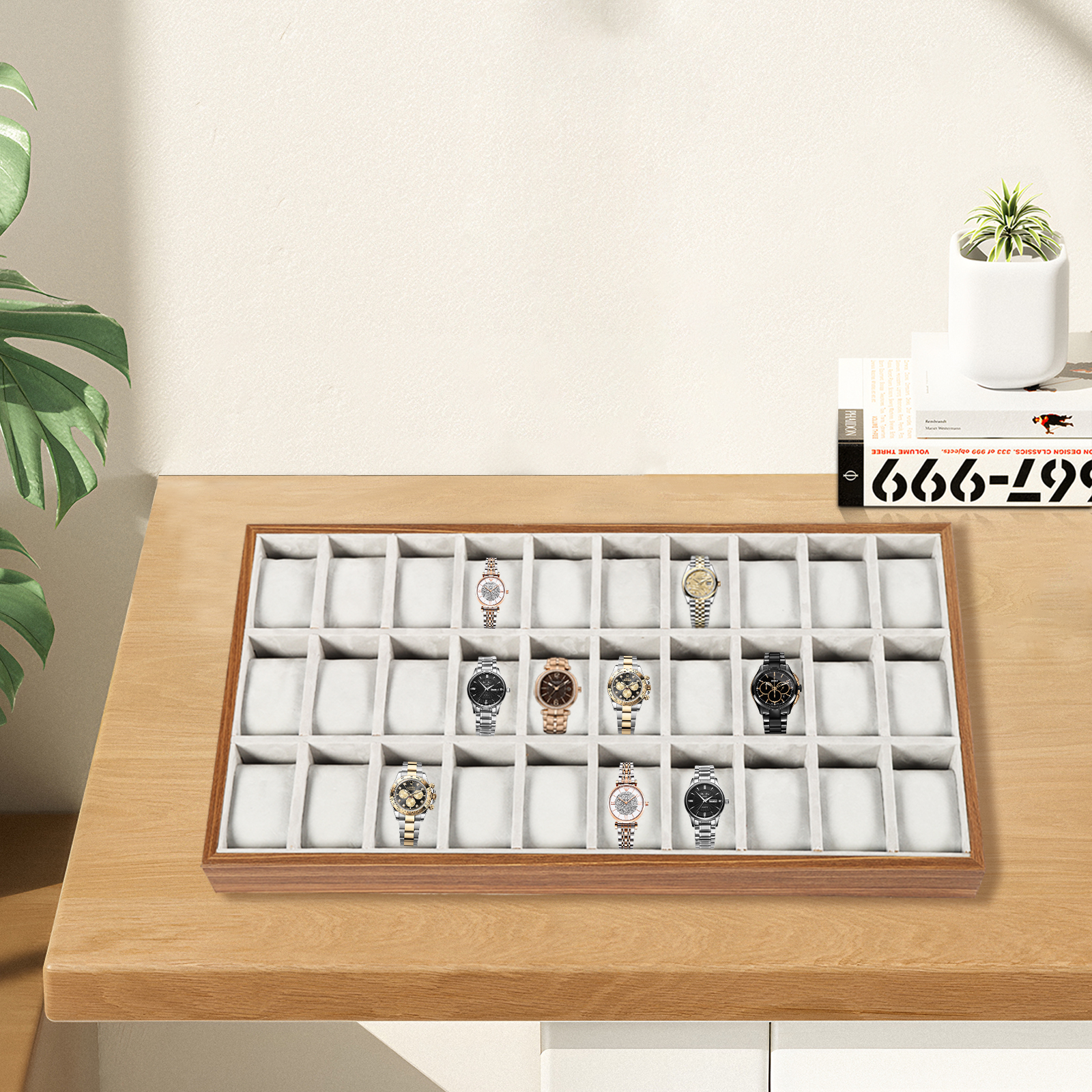 30 Compartments Mdf Watch Box  - Used Jewelry Watches 리뷰 및 가격