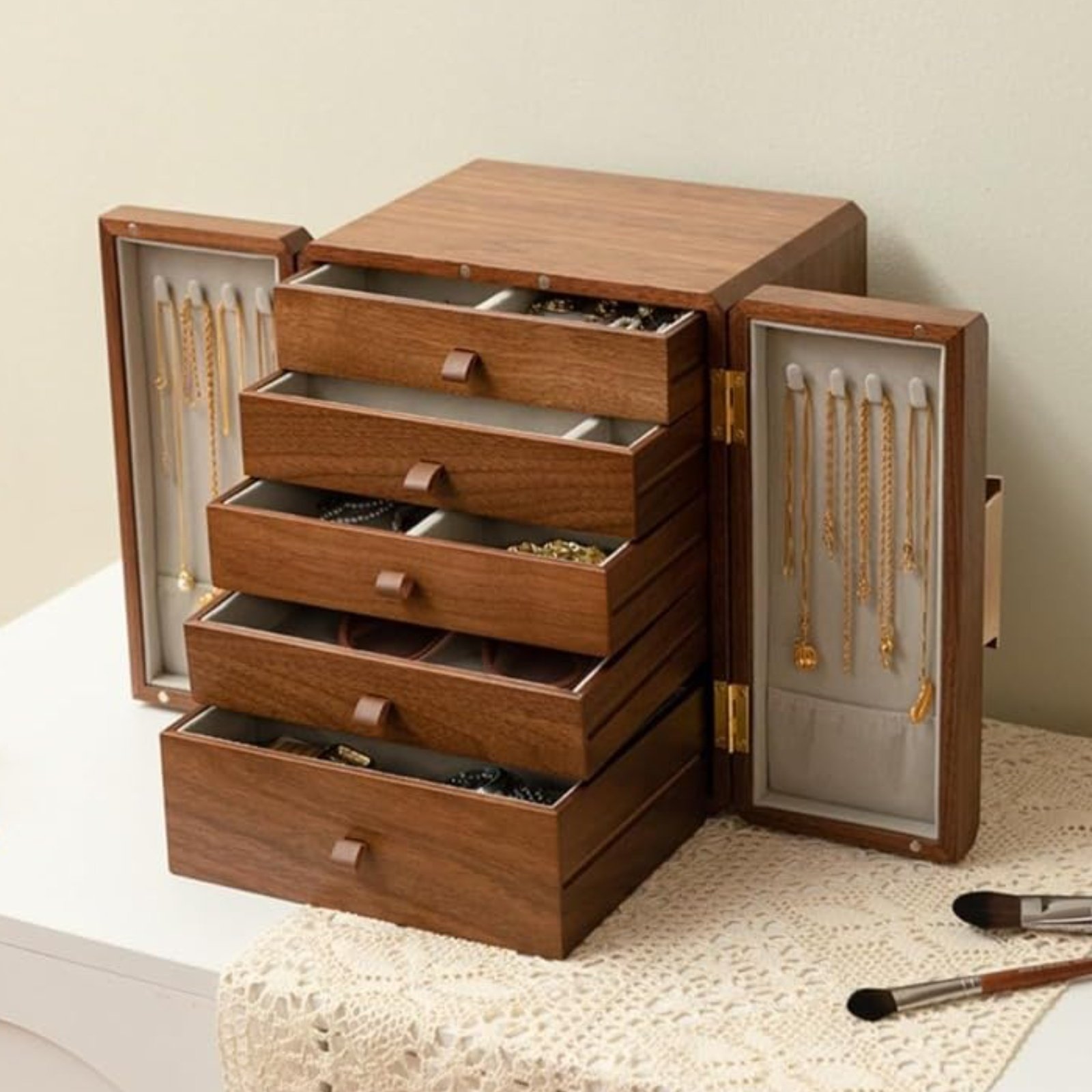Wooden Jewelry Box New Chinese - Jewelry & Watches Store 리뷰 및 가격