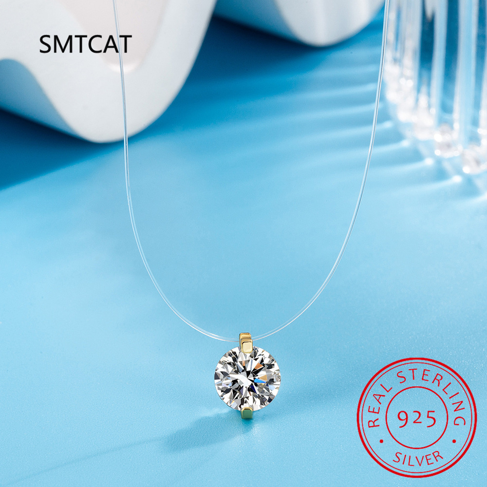 0.5-2CT D Color Moissanite Nec - Crystal Choker Necklace 리뷰 및 가격