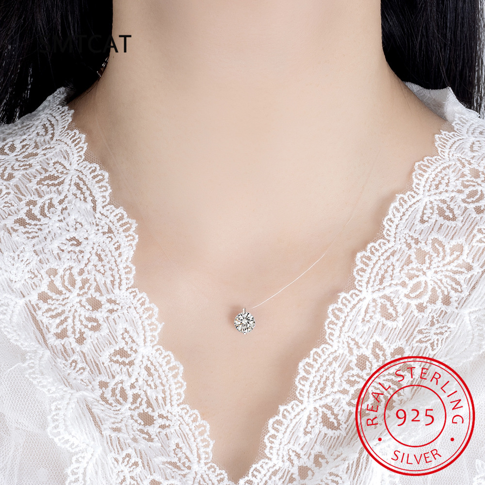 0.5-2CT D Color Moissanite Nec - Crystal Choker Necklace 리뷰 및 가격