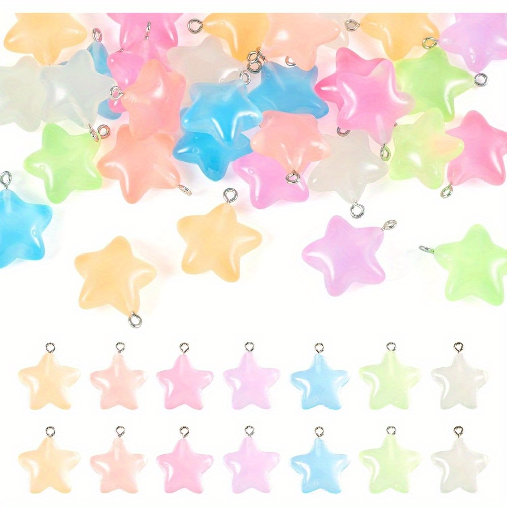 6/24/40pcs Mixed Color Luminou - Moon Star Earrings 리뷰 및 가격