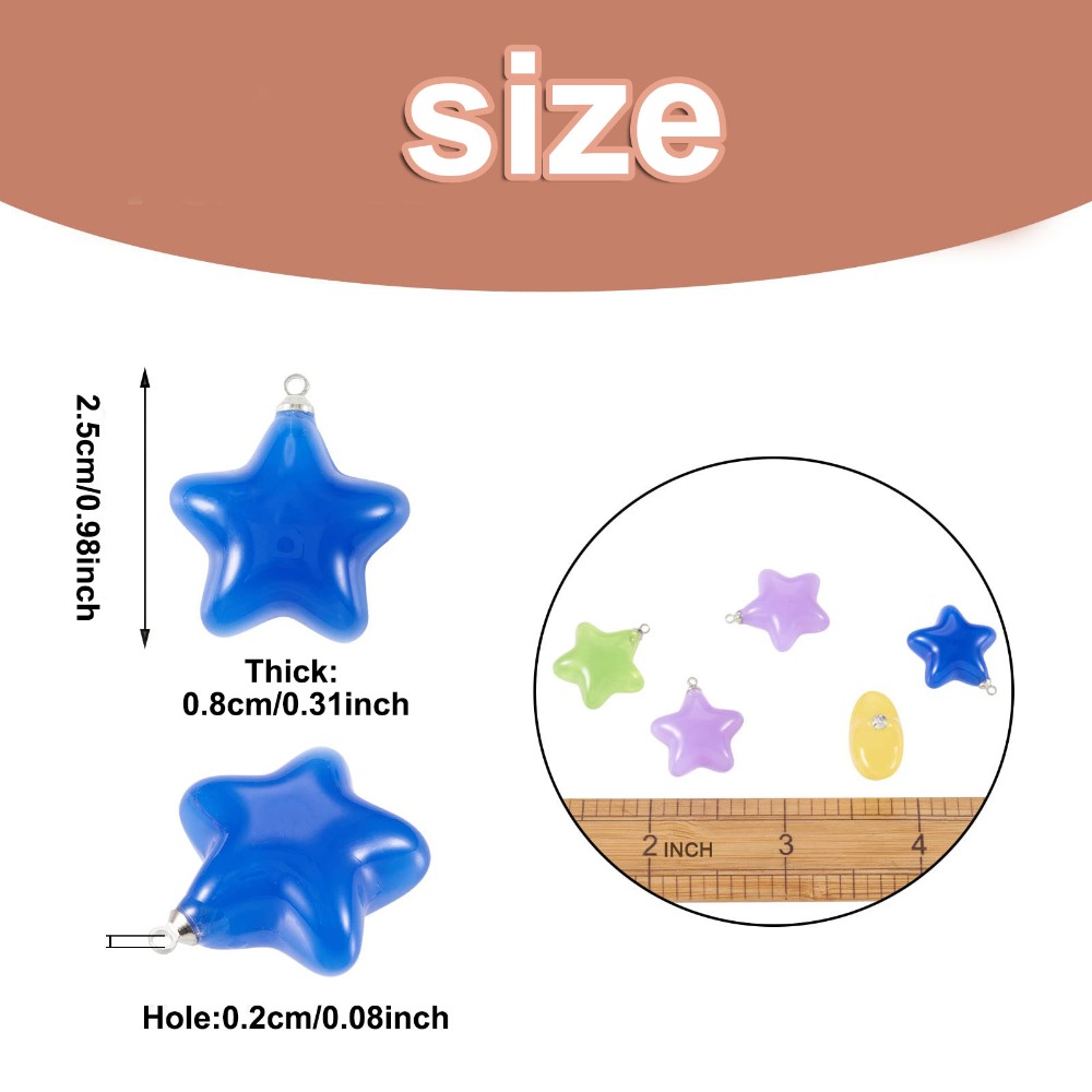6/24/40pcs Mixed Color Luminou - Moon Star Earrings 리뷰 및 가격