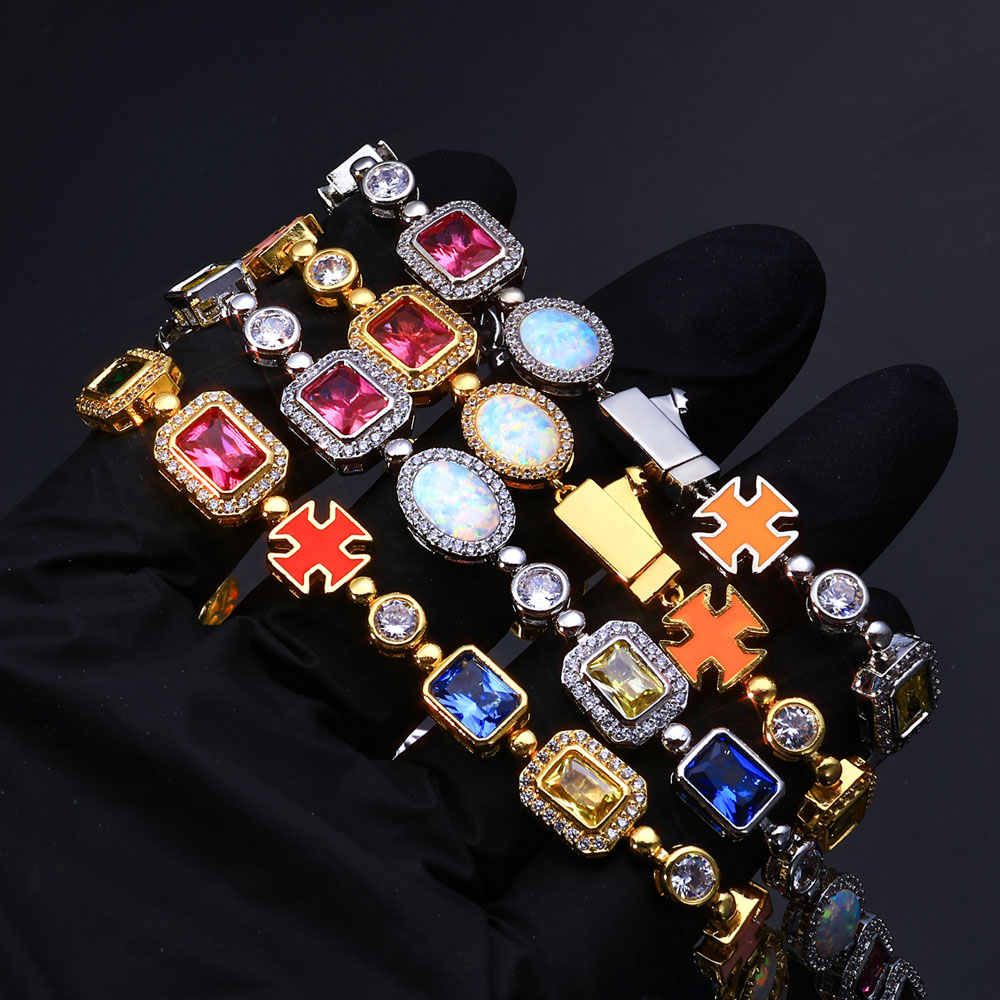 NY 10mm Colorful Gemstone Tenn - Tennis Bracelet Cubic 리뷰 및 가격