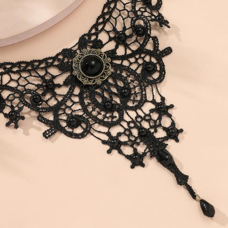 652F Lace Choker Necklace Goth - Crystal Choker Necklace 리뷰 및 가격