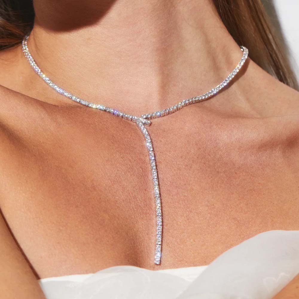 Stonenfans Long Y Shaped Laria - Crystal Choker Necklace 리뷰 및 가격