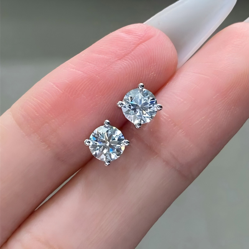Lab Grown Diamond Round 14K go - Diamond Stud Earrings 리뷰 및 가격