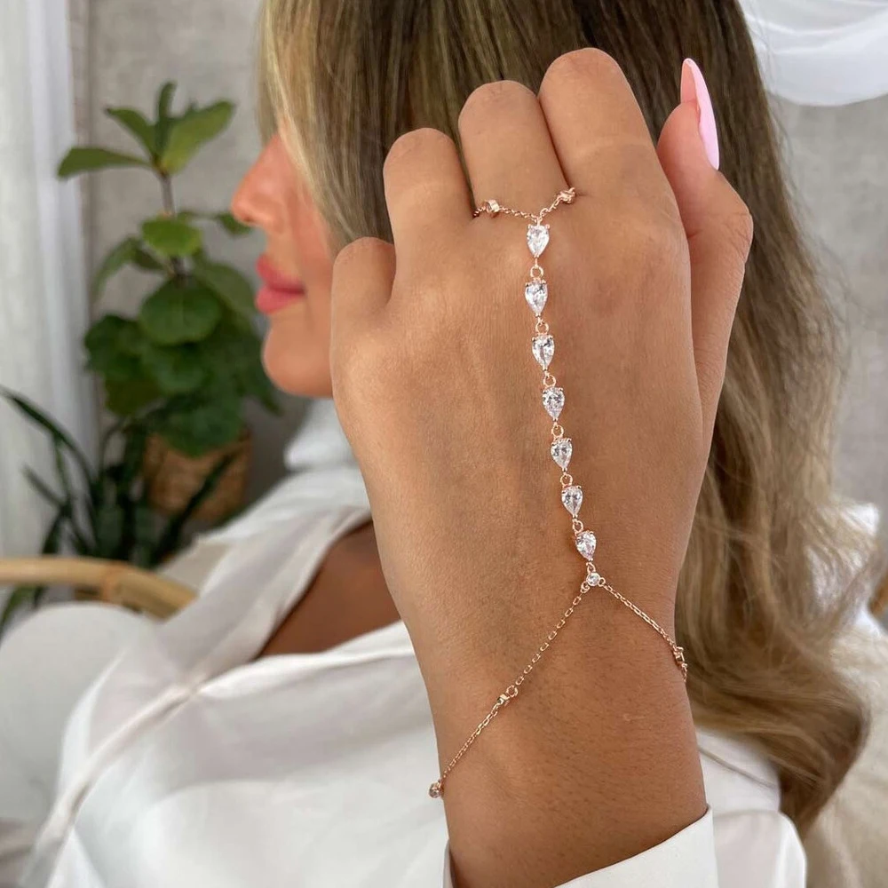 Fashion Zircon Teardrop Finger - Jewelry & Watches Store 리뷰 및 가격
