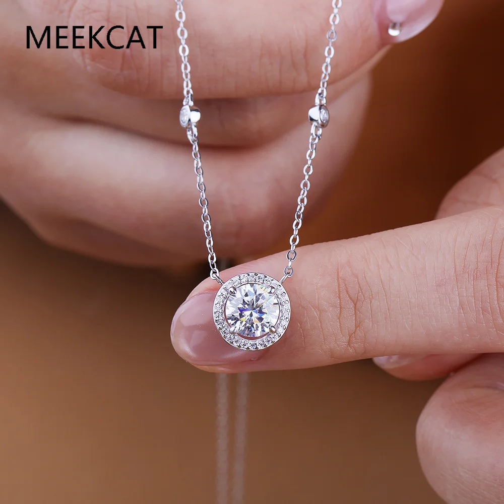 1/2/3CT Moissanite Necklaces f - Crystal Choker Necklace 리뷰 및 가격