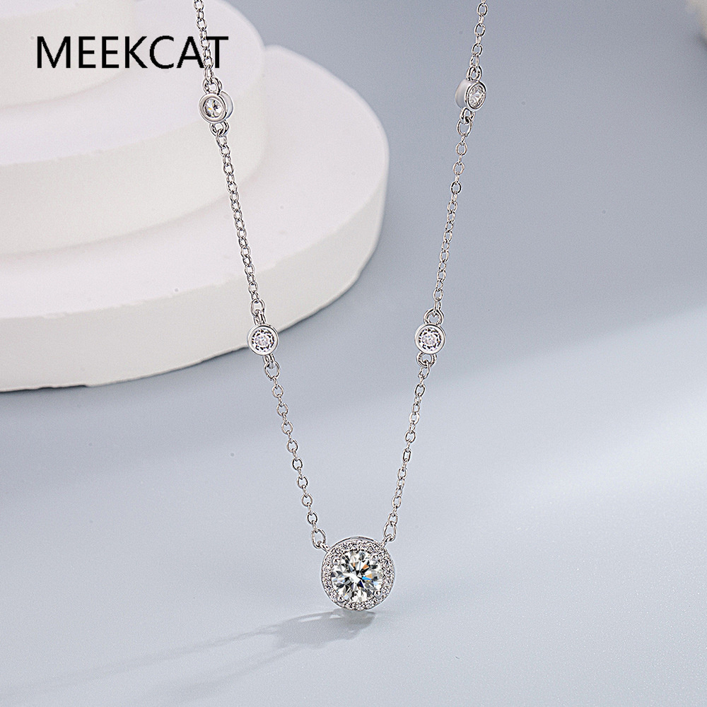 1/2/3CT Moissanite Necklaces f - Crystal Choker Necklace 리뷰 및 가격