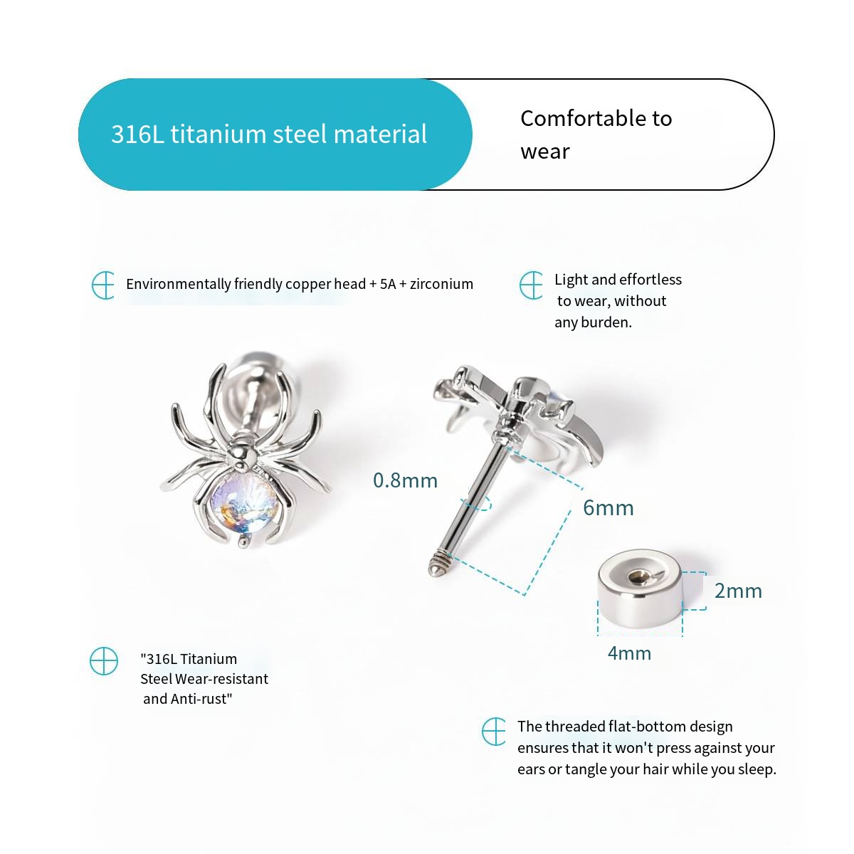 Stainless steel super flash fu - Diamond Stud Earrings 리뷰 및 가격