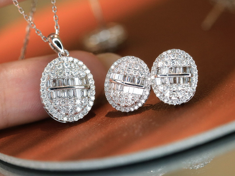 LUOWEND 100% 18K White Gold Ea - Diamond Stud Earrings 리뷰 및 가격