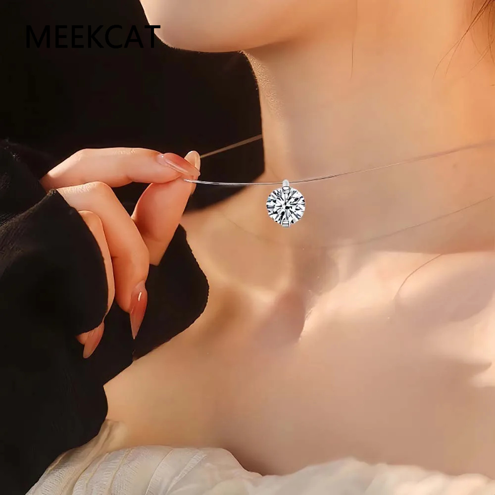 0.5-5CT Moissanite Pendant Nec - Crystal Choker Necklace 리뷰 및 가격