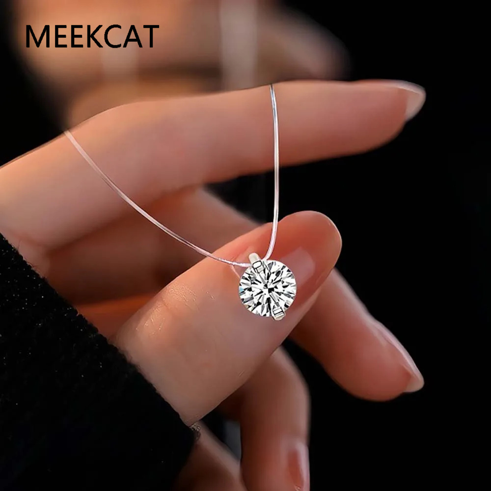 0.5-5CT Moissanite Pendant Nec - Crystal Choker Necklace 리뷰 및 가격