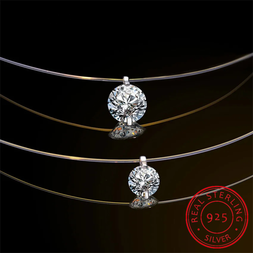 0.5-5CT Moissanite Pendant Nec - Crystal Choker Necklace 리뷰 및 가격