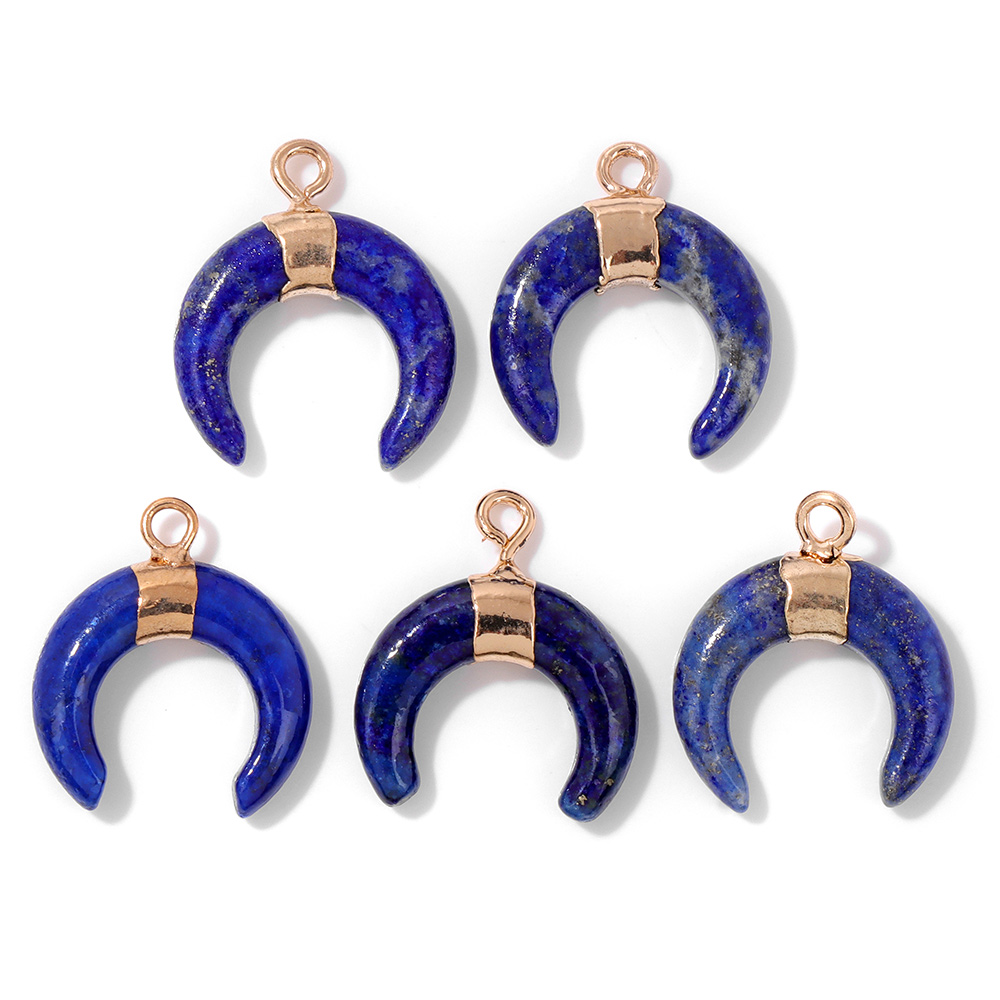 5PCS/lot Lapis Lazuli Stone Pe - Moon Star Earrings 리뷰 및 가격