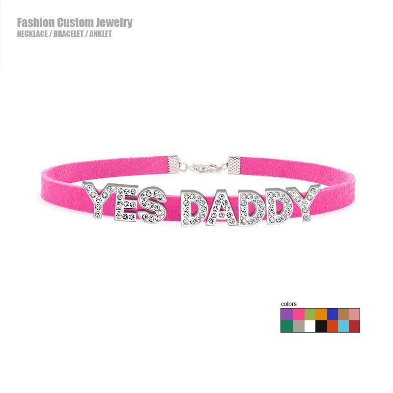 Sexy Rhinestone Letters YES DA - Crystal Choker Necklace 리뷰 및 가격