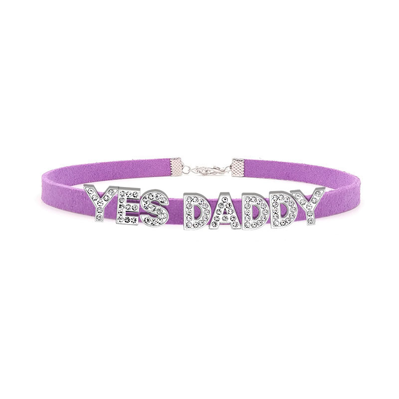Sexy Rhinestone Letters YES DA - Crystal Choker Necklace 리뷰 및 가격