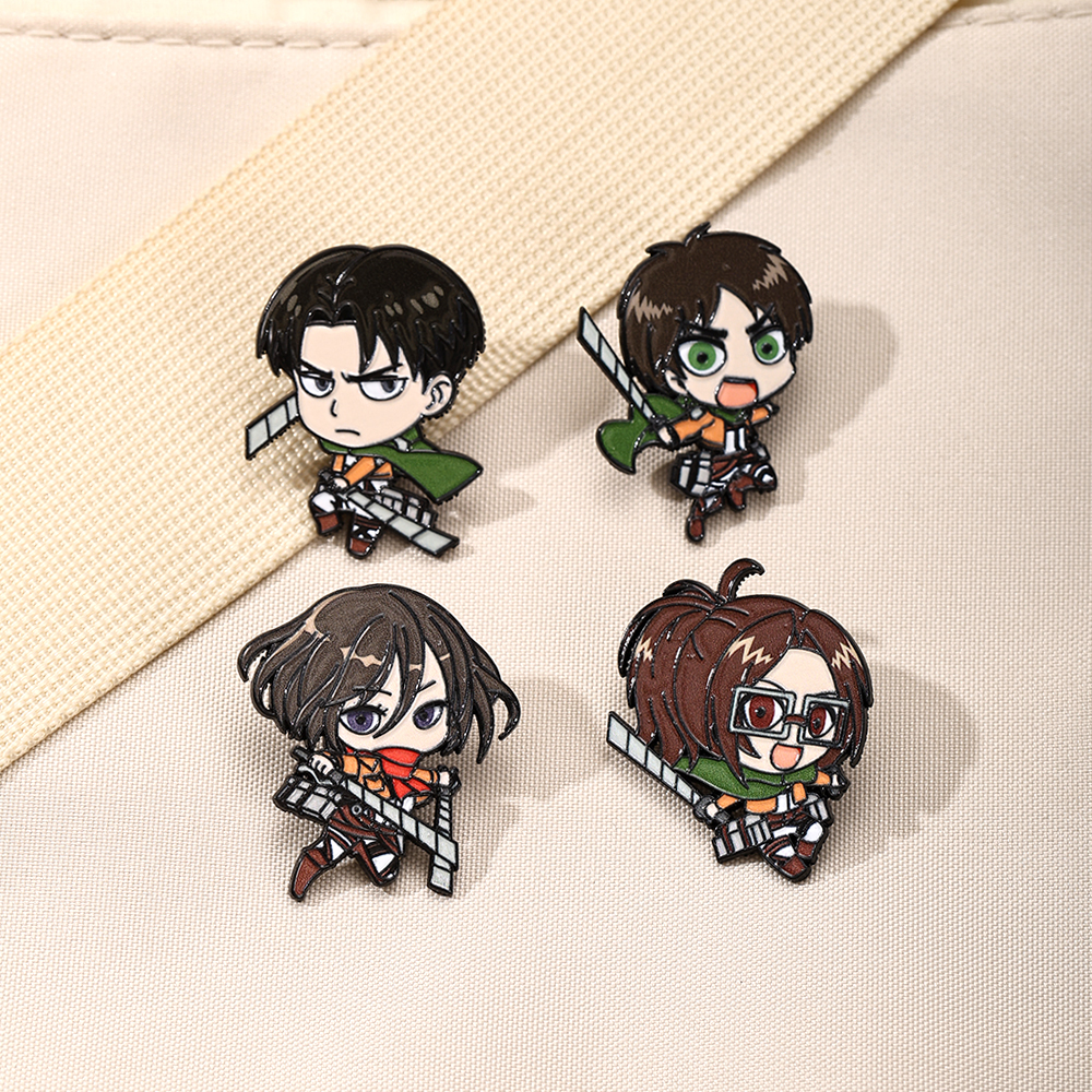 4pcs Survey Corps Enamel Pin S - Levi Jewelry & Watches Inc 리뷰 및 가격