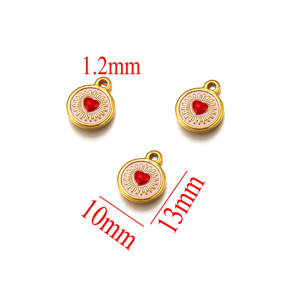 5pcs Stainless Steel Red Ename - Moon Star Earrings 리뷰 및 가격