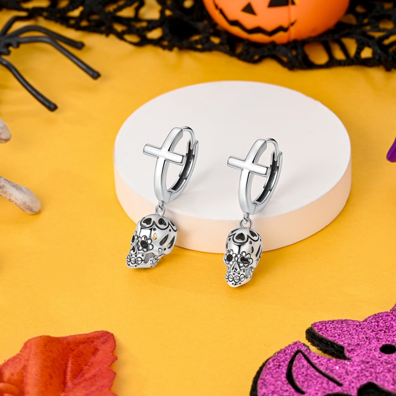 Halloween Earrings Ring Neckla - Gothic Skull Ring 리뷰 및 가격