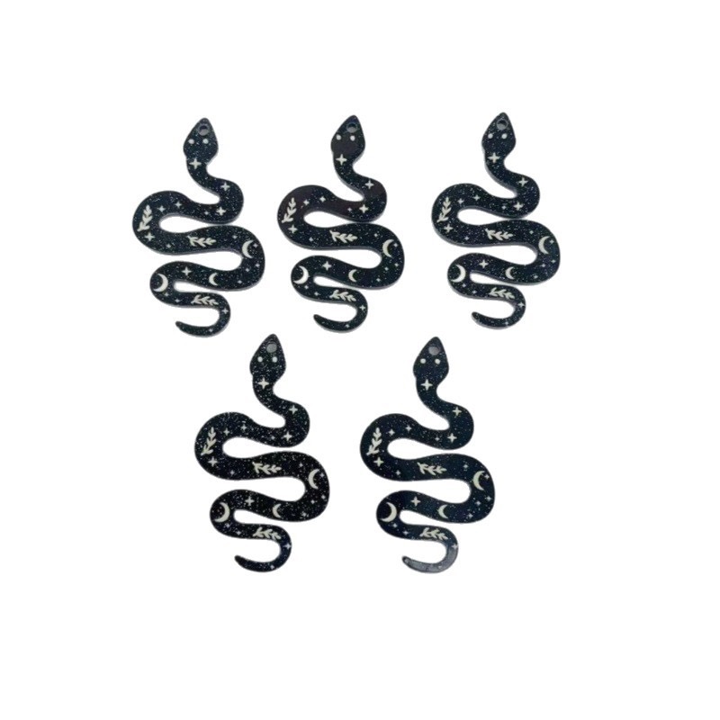 10pcs Acrylic Moon Pattern Bla - Jewelry & Watches Store 리뷰 및 가격