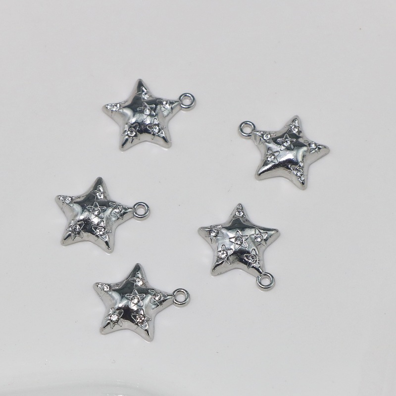 10Pcs DIY Crystal Stars Charms - Moon Star Earrings 리뷰 및 가격