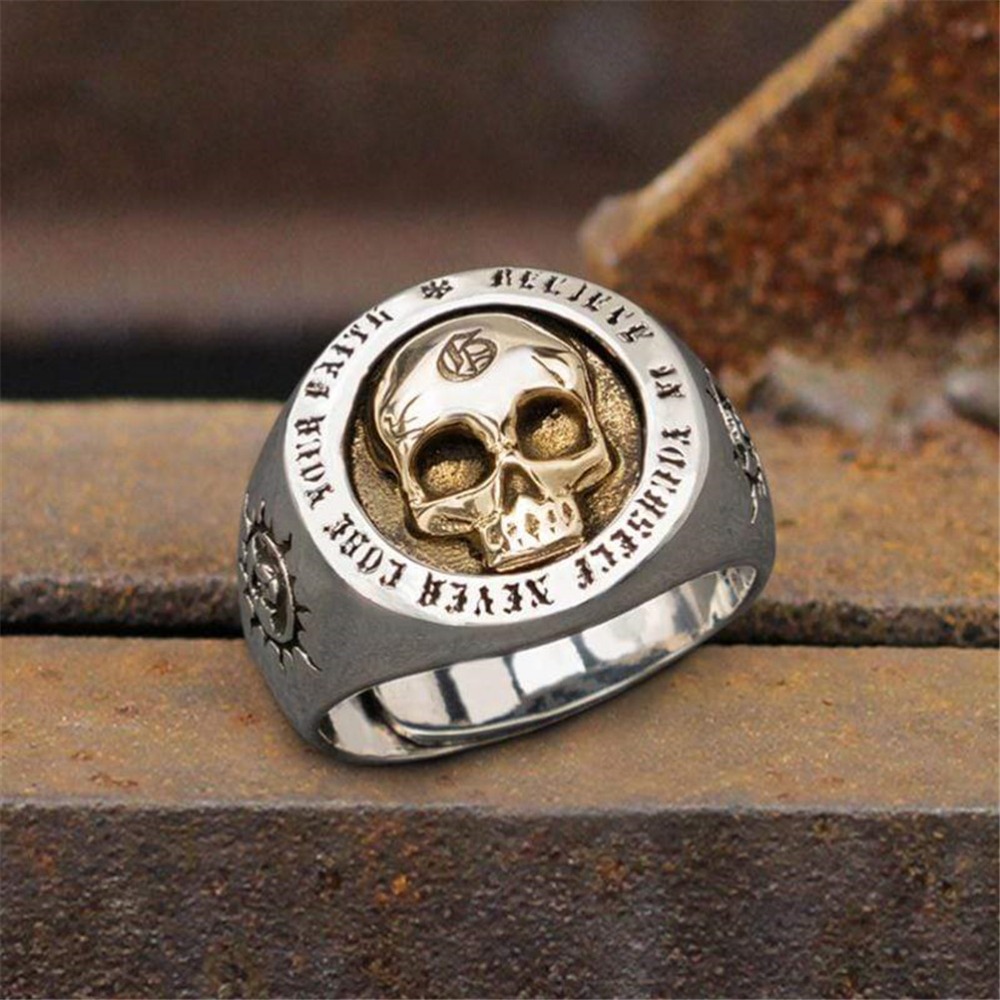 S925 Sterling Silver Fashion M - Gothic Skull Ring 리뷰 및 가격