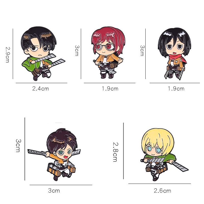 Eren Chibi Enamel Pins Custom  - Levi Jewelry & Watches Inc 리뷰 및 가격