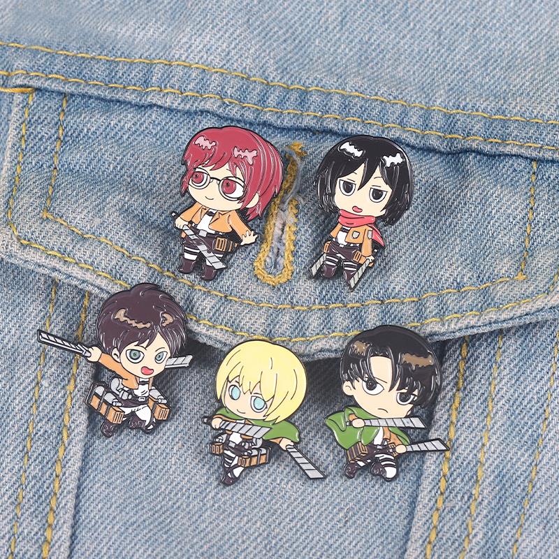 Attack on Titan Chibi Enamel P - Levi Jewelry & Watches Inc 리뷰 및 가격
