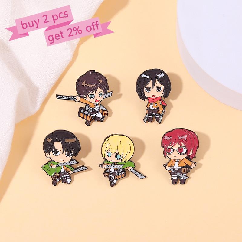 Attack on Titan Chibi Enamel P - Levi Jewelry & Watches Inc 리뷰 및 가격