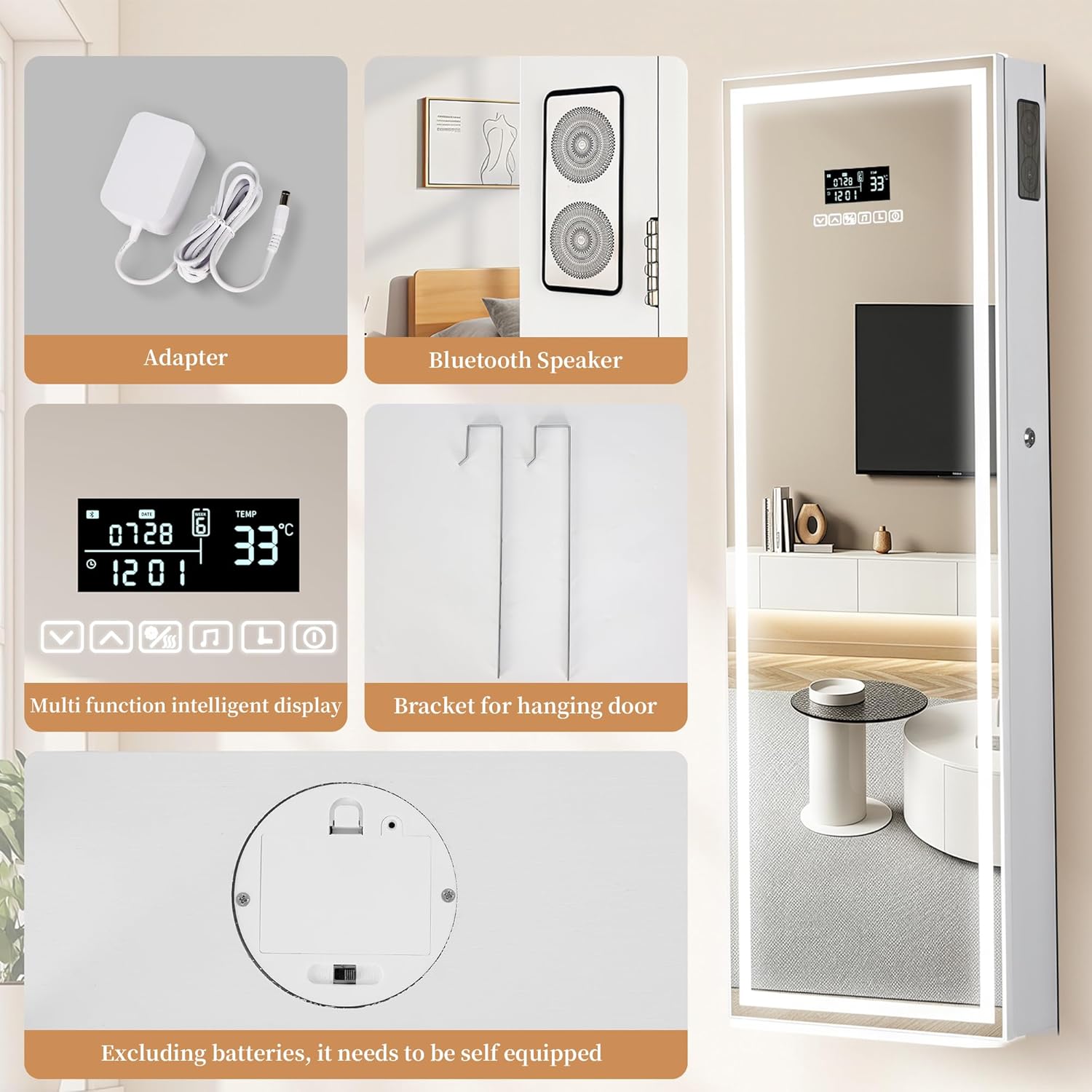LED Mirror Jewelry Cabinet wit - Jewelry & Watches Store 리뷰 및 가격