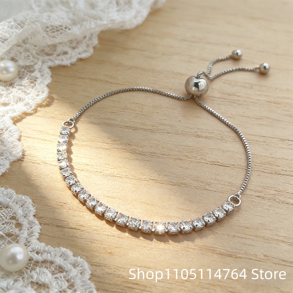 925 Sterling Silver Adjustable - Tennis Bracelet Cubic 리뷰 및 가격