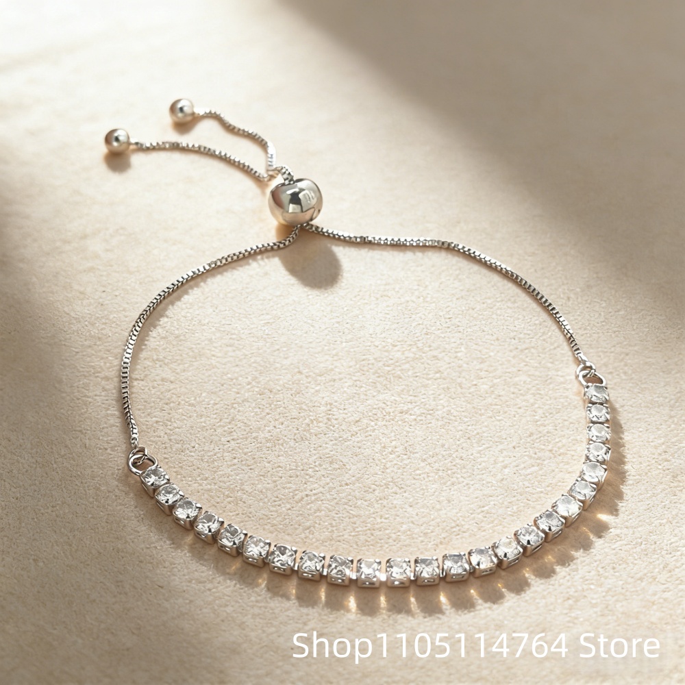 925 Sterling Silver Adjustable - Tennis Bracelet Cubic 리뷰 및 가격
