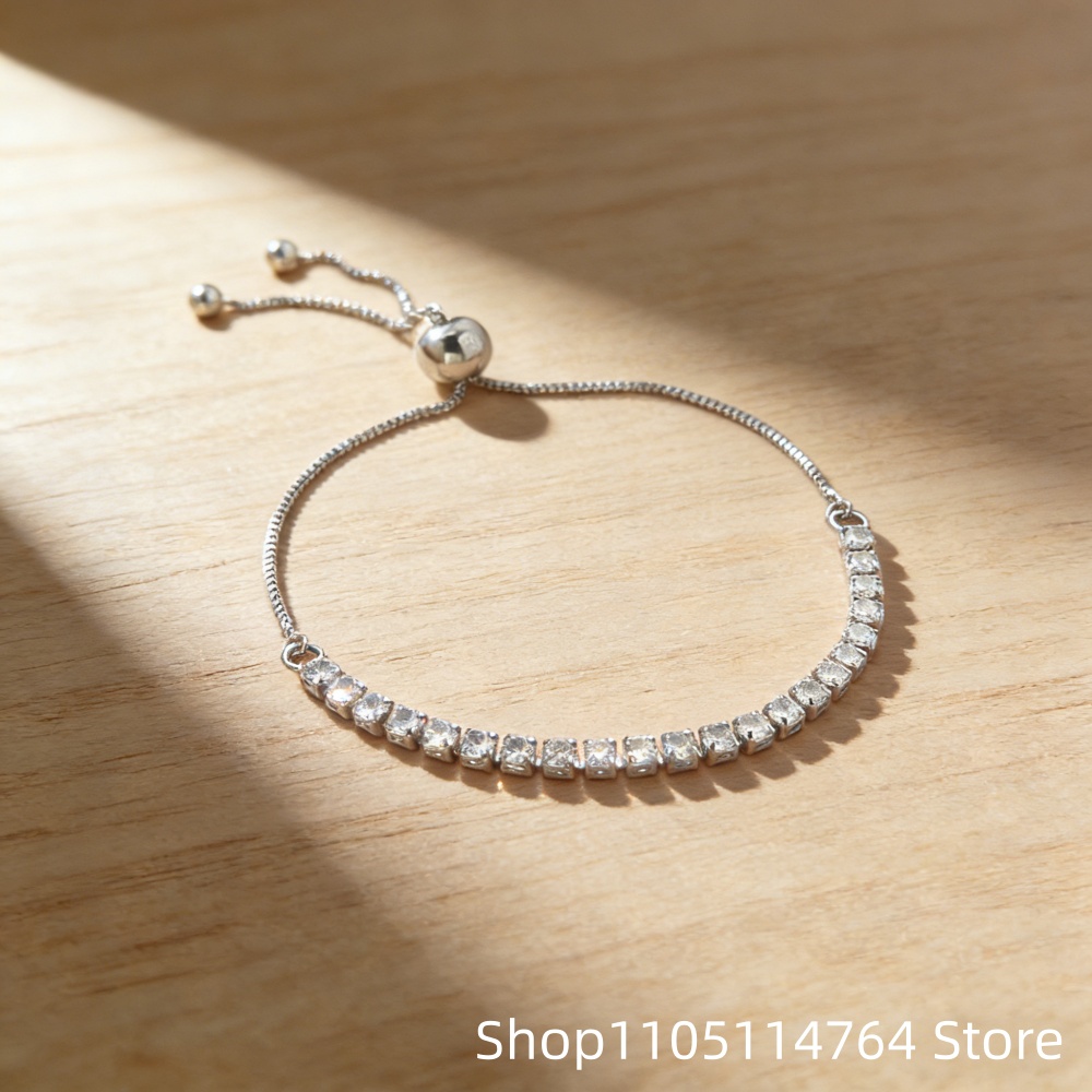 925 Sterling Silver Adjustable - Tennis Bracelet Cubic 리뷰 및 가격