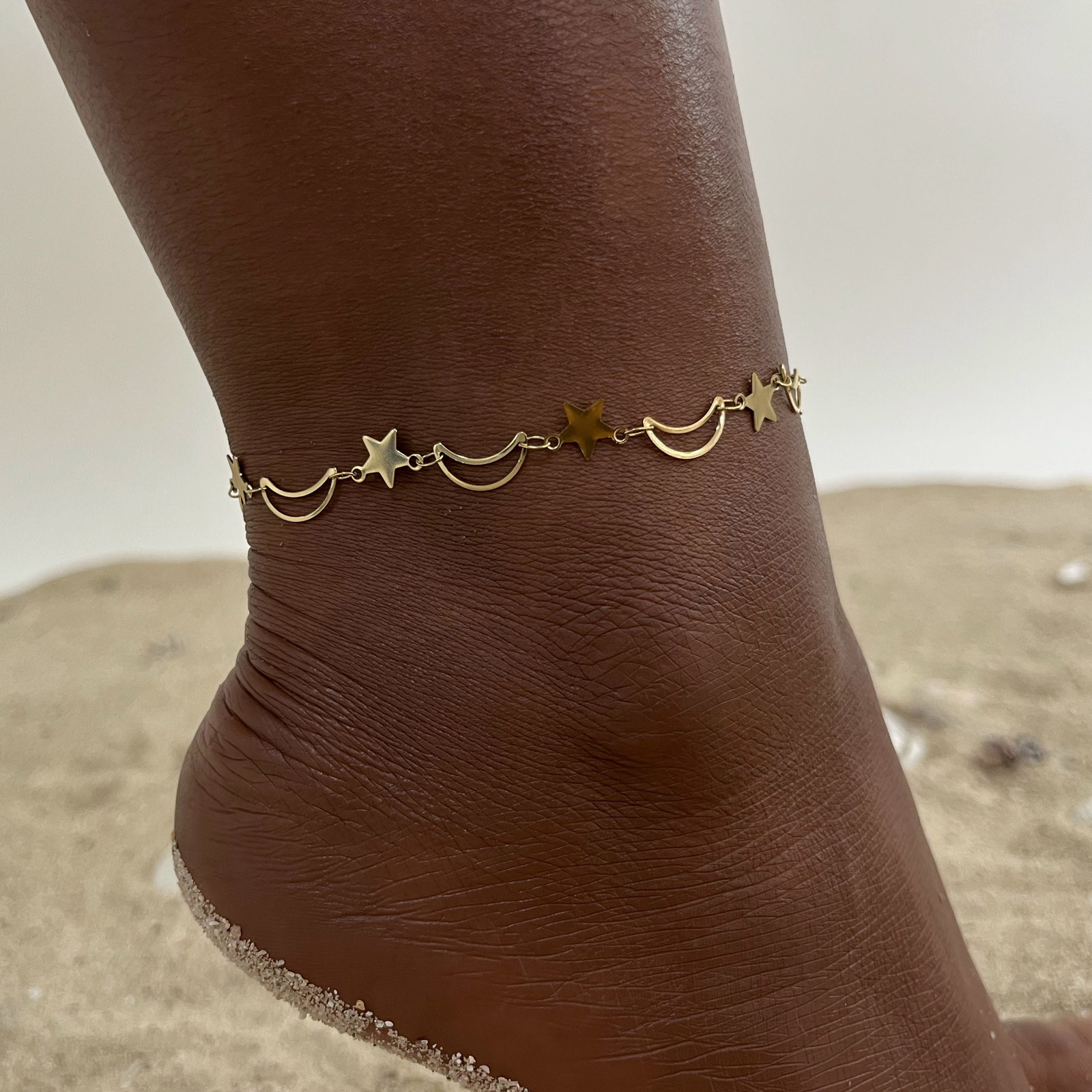 Dainty Hollow Star Moon Anklet - Jc Jewelry & Watches Photos 리뷰 및 가격