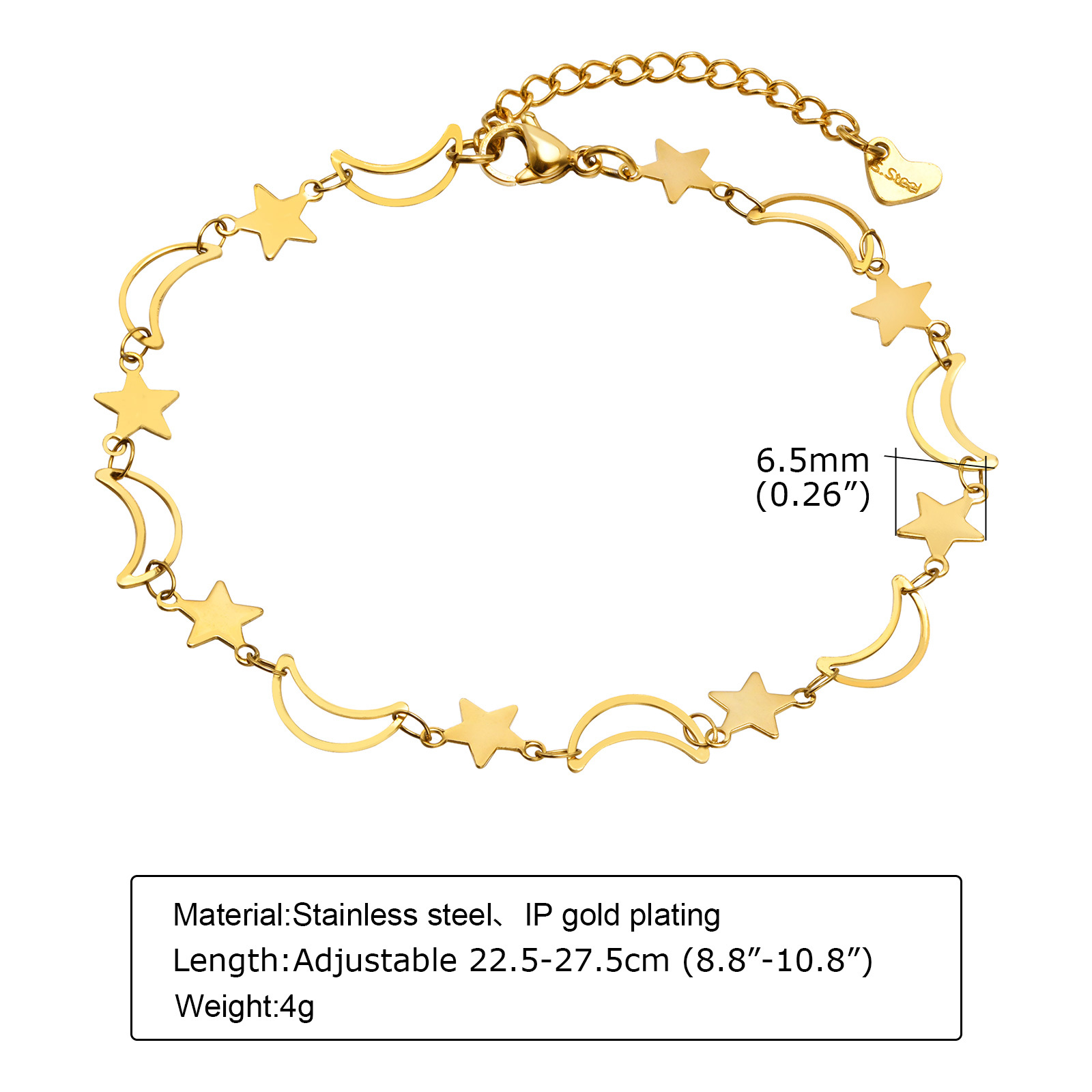 Dainty Hollow Star Moon Anklet - Jc Jewelry & Watches Photos 리뷰 및 가격