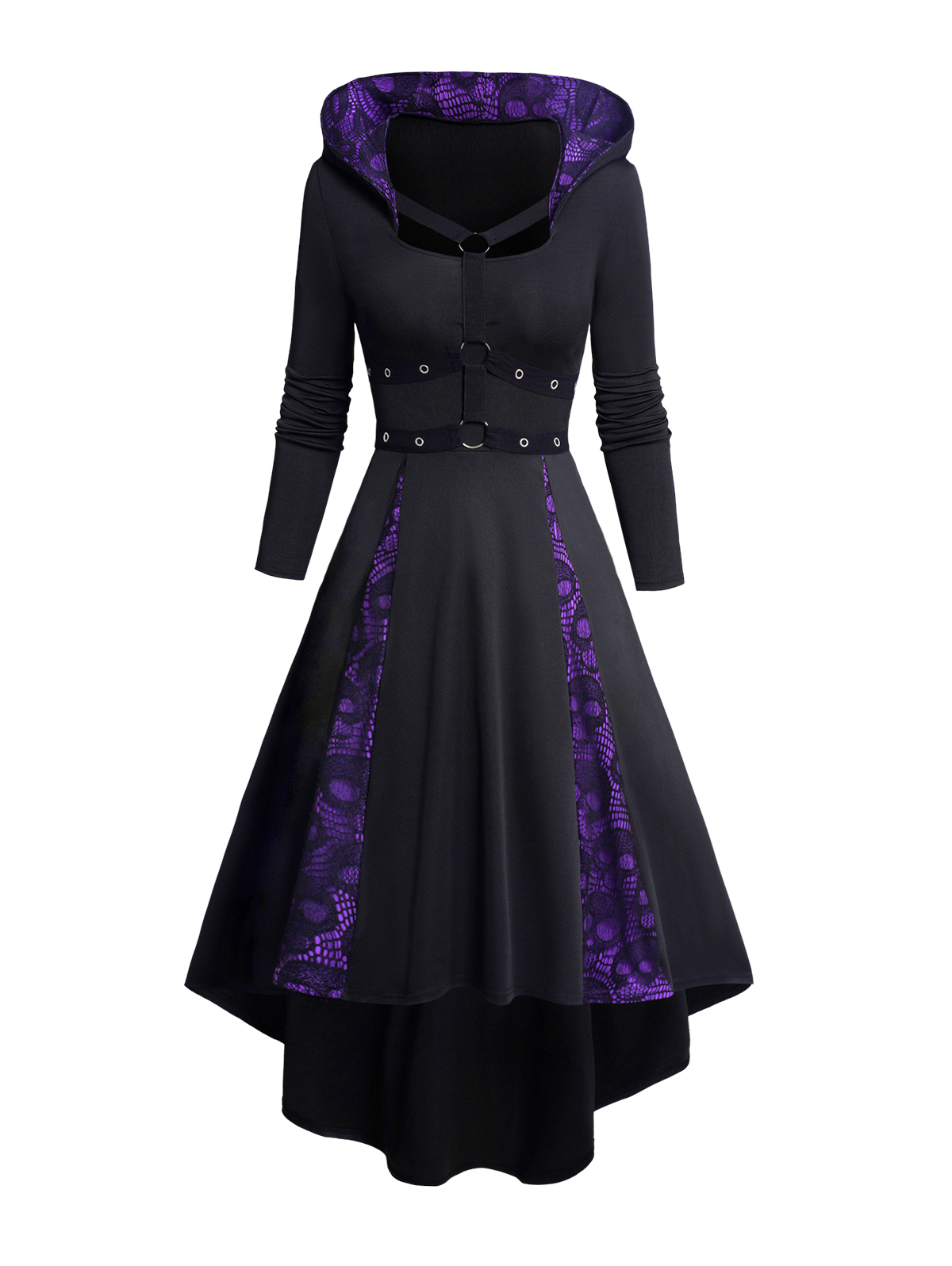 Women's Hoodie Dresses Hallowe - Gothic Skull Ring 리뷰 및 가격