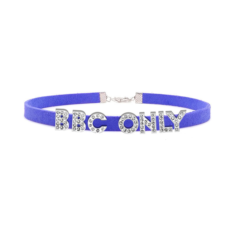Rhinestone Letter BBC ONLY Nec - Crystal Choker Necklace 리뷰 및 가격
