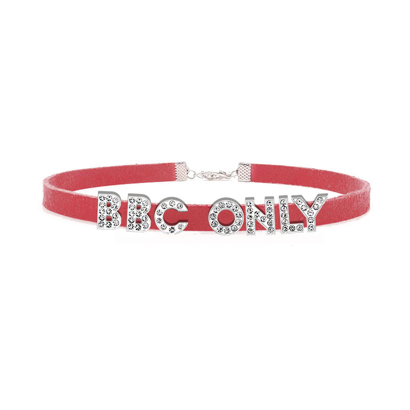 Rhinestone Letter BBC ONLY Nec - Crystal Choker Necklace 리뷰 및 가격