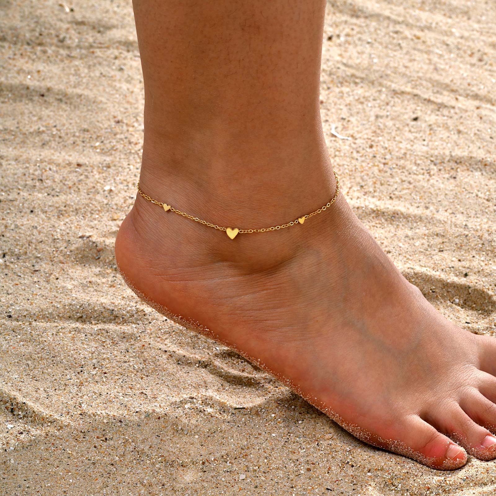 Stainless Steel Heart Anklets  - Jc Jewelry & Watches Photos 리뷰 및 가격
