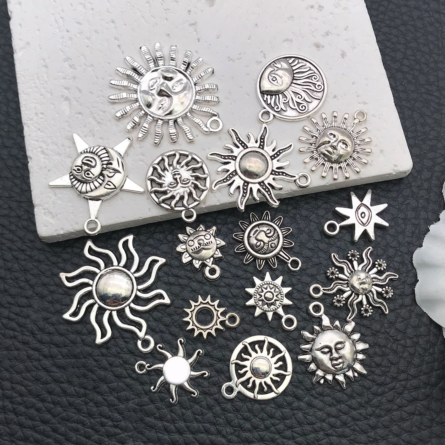 16/20pcs Antique Silver Celest - Moon Star Earrings 리뷰 및 가격