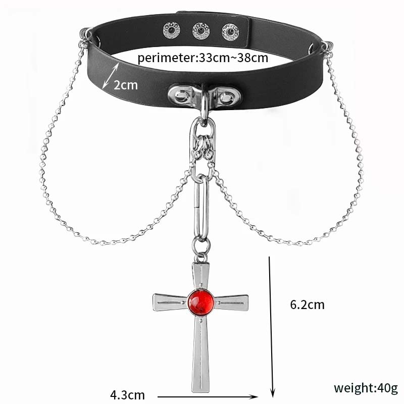 Anime Rosario And Vampire Red  - Crystal Choker Necklace 리뷰 및 가격