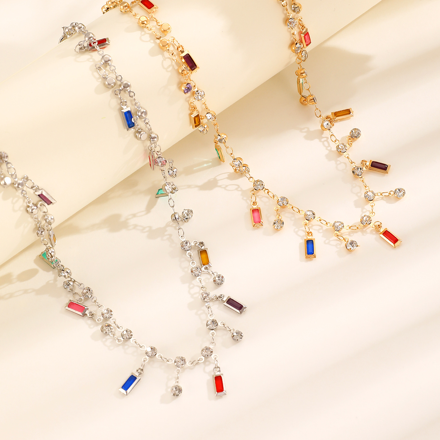 Fashion Dopamine Colorful Crys - Crystal Choker Necklace 리뷰 및 가격